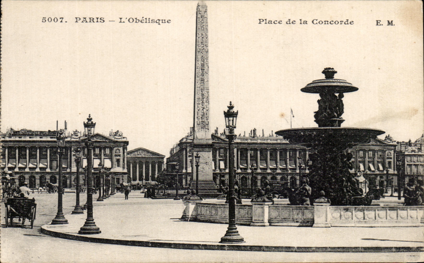 CPA Paris l Oblelisque Place de la Concorde