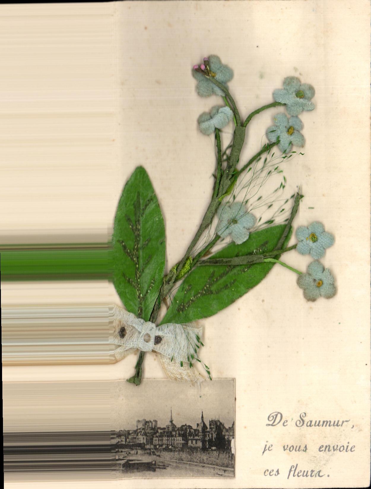 CPA De Saumur je vous envoie ces fleurs
