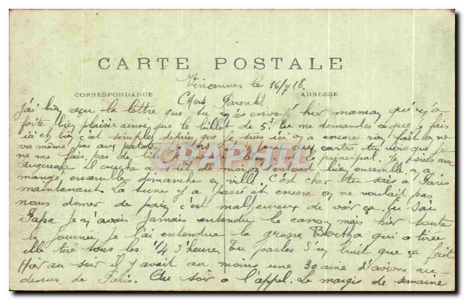 Vincennes — Le Fort Neuf — Vue Générale — Éditeur : Vincennes, n°5 — Rückseite
