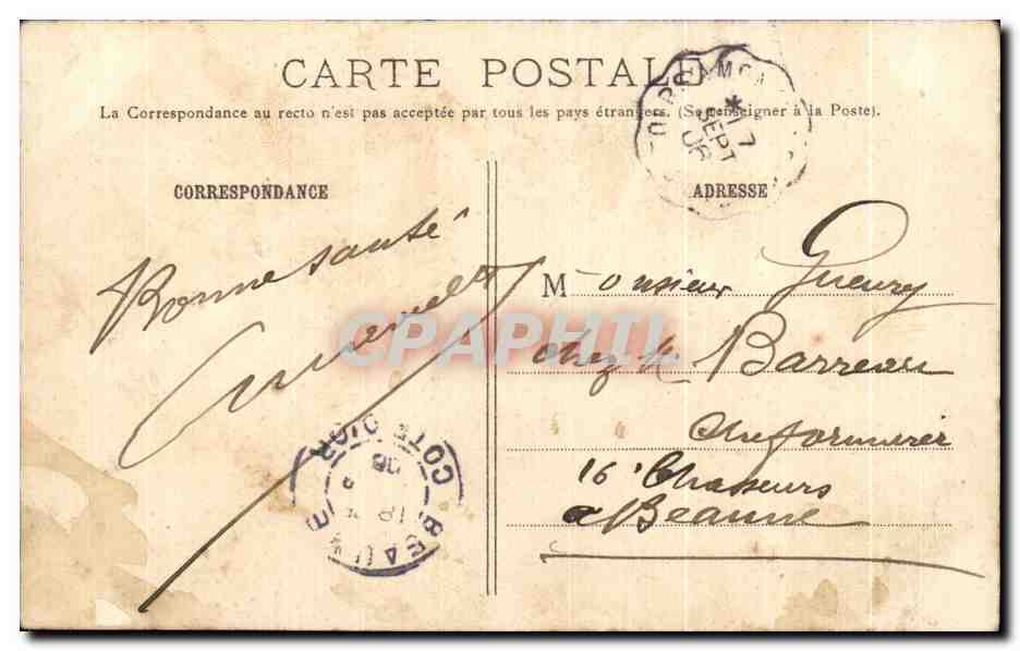CPA Villedomer Viaduc et Chatenu de la Noue — Rückseite