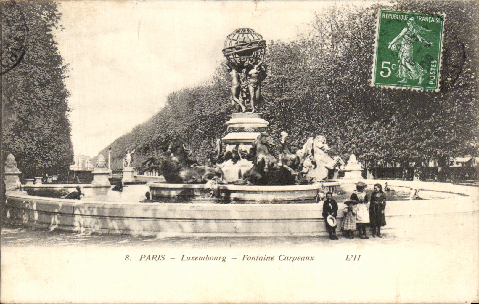 CPA Paris Luxenbourg Fontaine Carpeaux