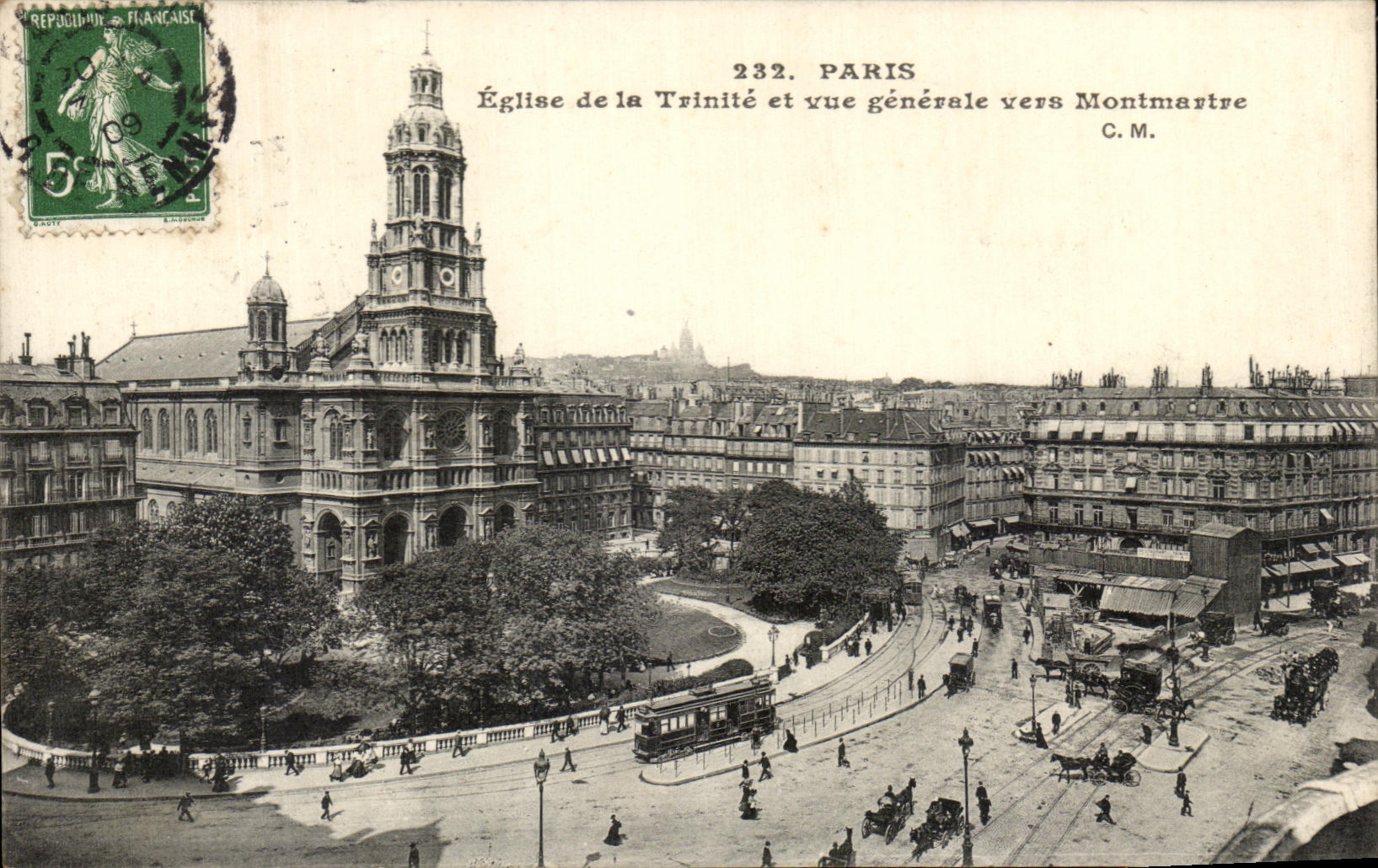 CPA Eglise de la Trinite et Vue generale