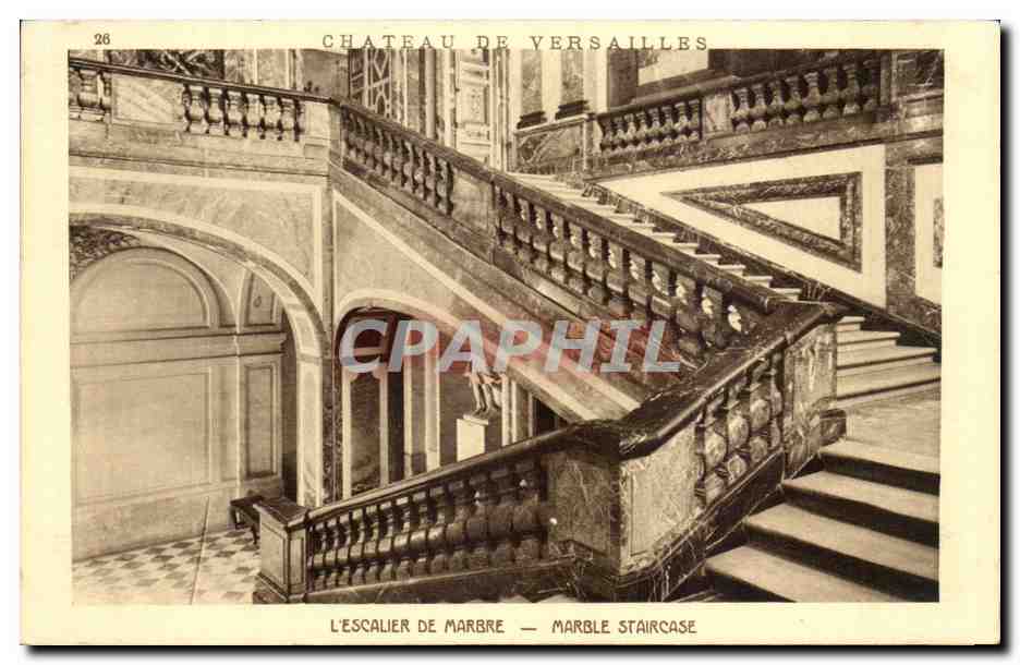 CPA Chateau de Versailles L escalier de Marbre Marble Staircase