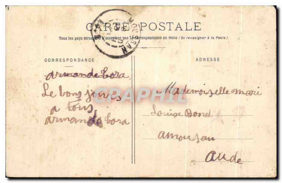 CPA Fantaisie Femme Myosotis — Verso