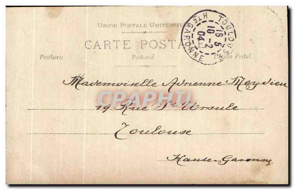 CPA Fantaisie Femme La Harpe Enfants  — Rückseite