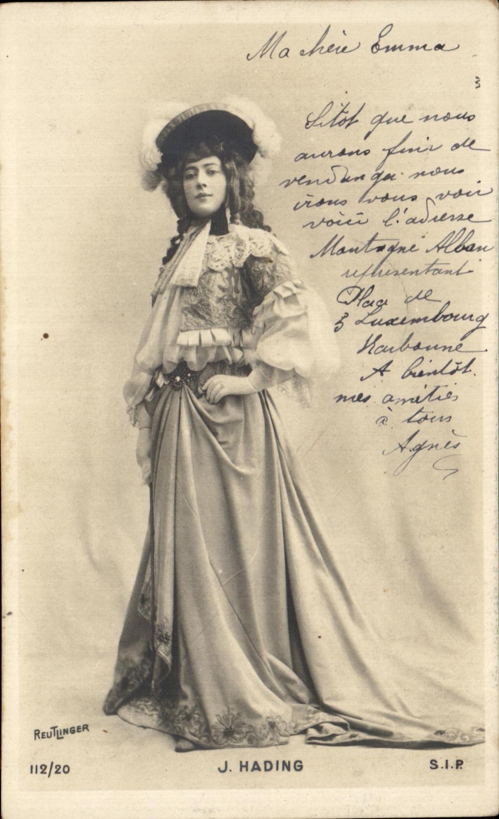 Emma Machérie — Retrato — J. HADING, Reutlinger, n° 112/20