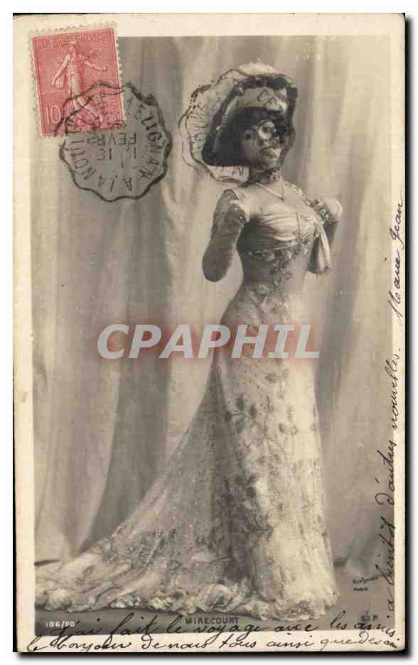 Mujer en vestido de noche — Mirecourt — editor anónimo, n° 186/90