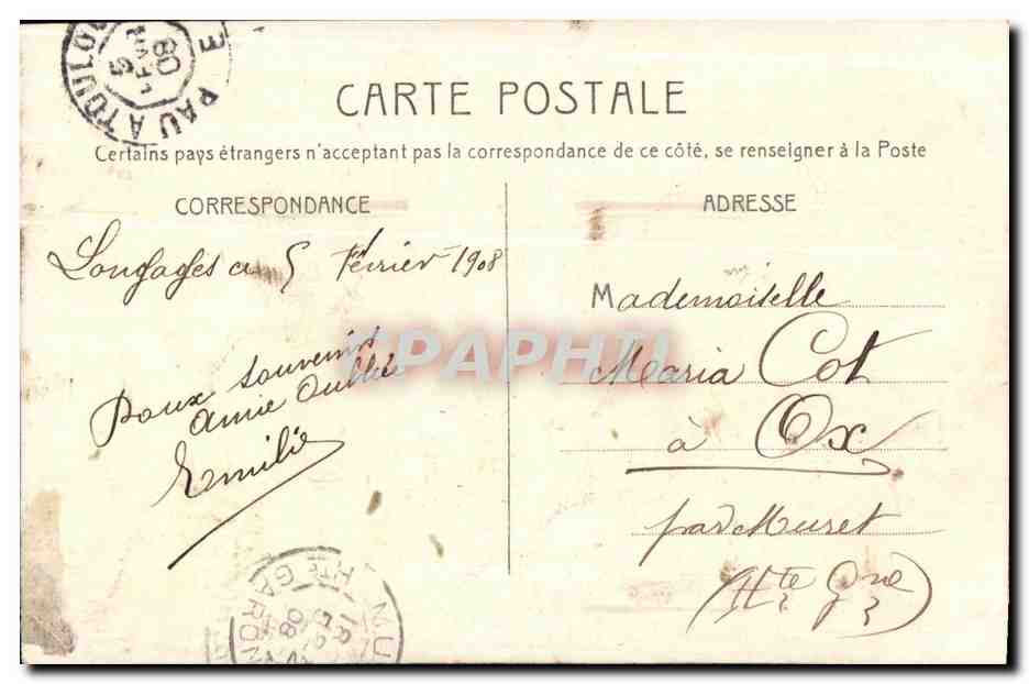 CPA Fantaisie Femme Gage D affection — Rückseite