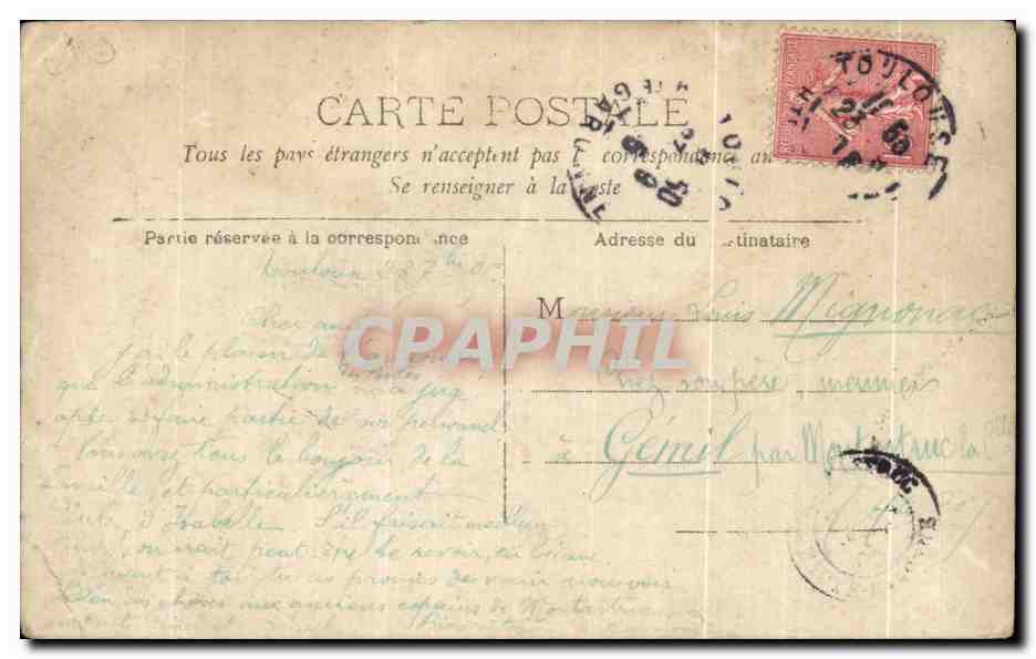 CARTE PHOTO Femmes discutant — Verso