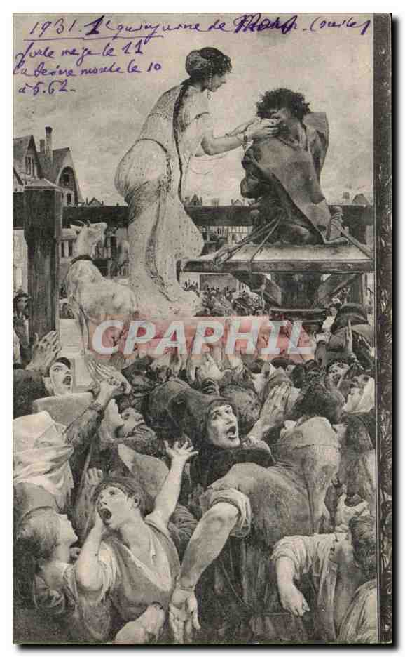 CPA Paris Maison de Victor Hugo Quasimodo et Esmeralda Notre Dame de Paris Chevre Goat