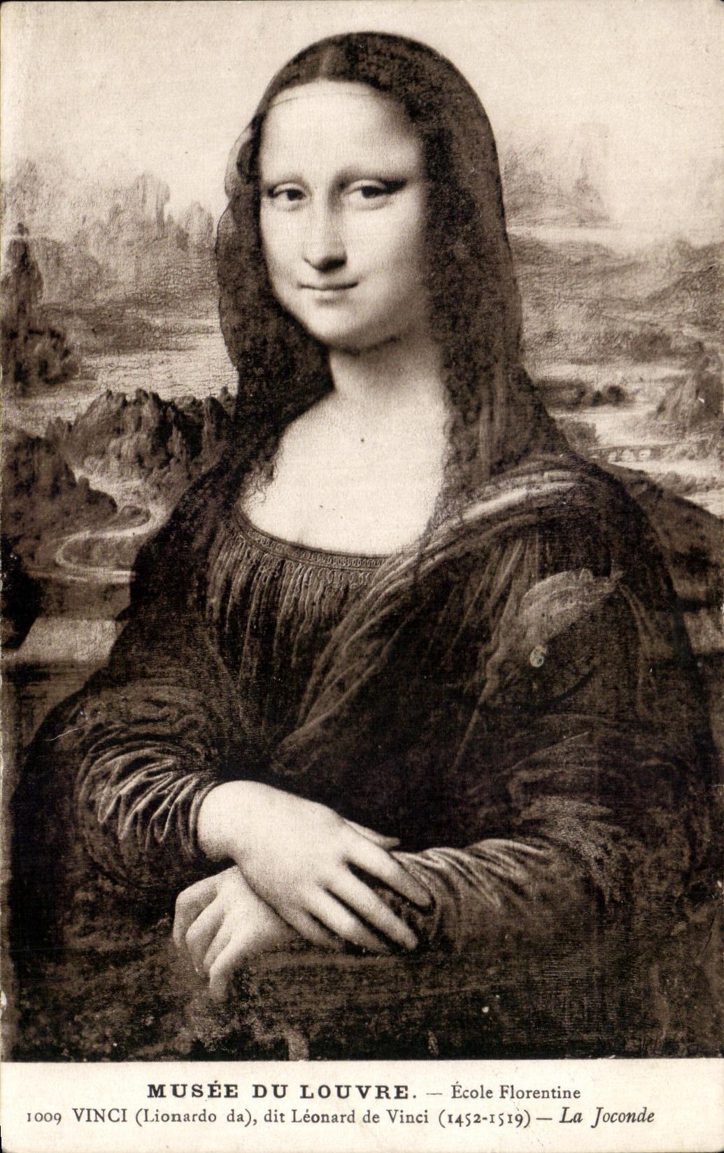 CPA Musee Du Louvre Ecole Florentine Musee du Louvre Joconde Leonard de Vinci