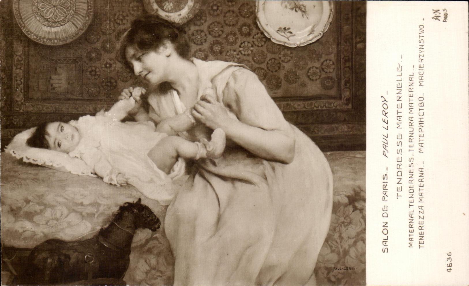 CPA Salon de Paris Paul leroy Tendresse Maternelle