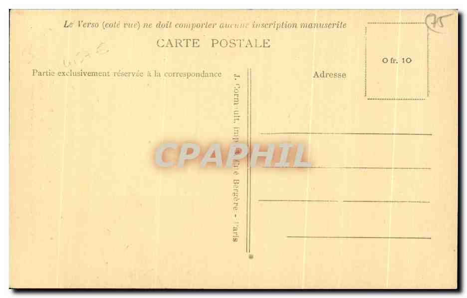 CPA Peintures Muralles du Pantheon Henri Levy Couronnement de Charlemagne par le Pape leon III — Verso