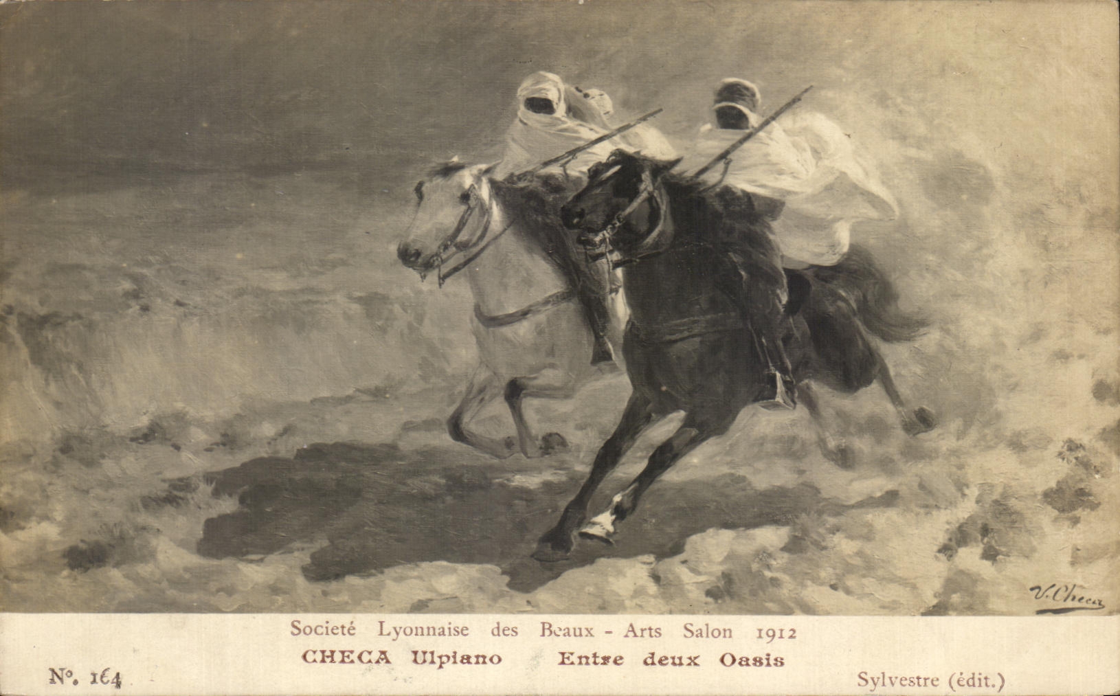 CPA Societe Lyonnaise des Beaux Arts Salon Checa Ulpiano Entre deaux Oasis