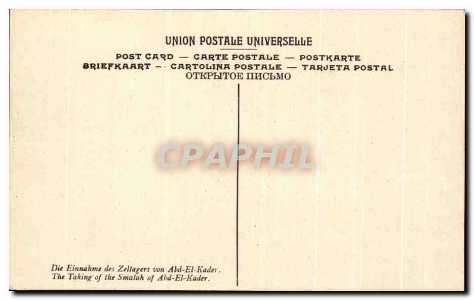 CPA H Vernet Prise de la Smalah d Abd El Kader Versailles Chameau Camel Chevre Goat  — Verso