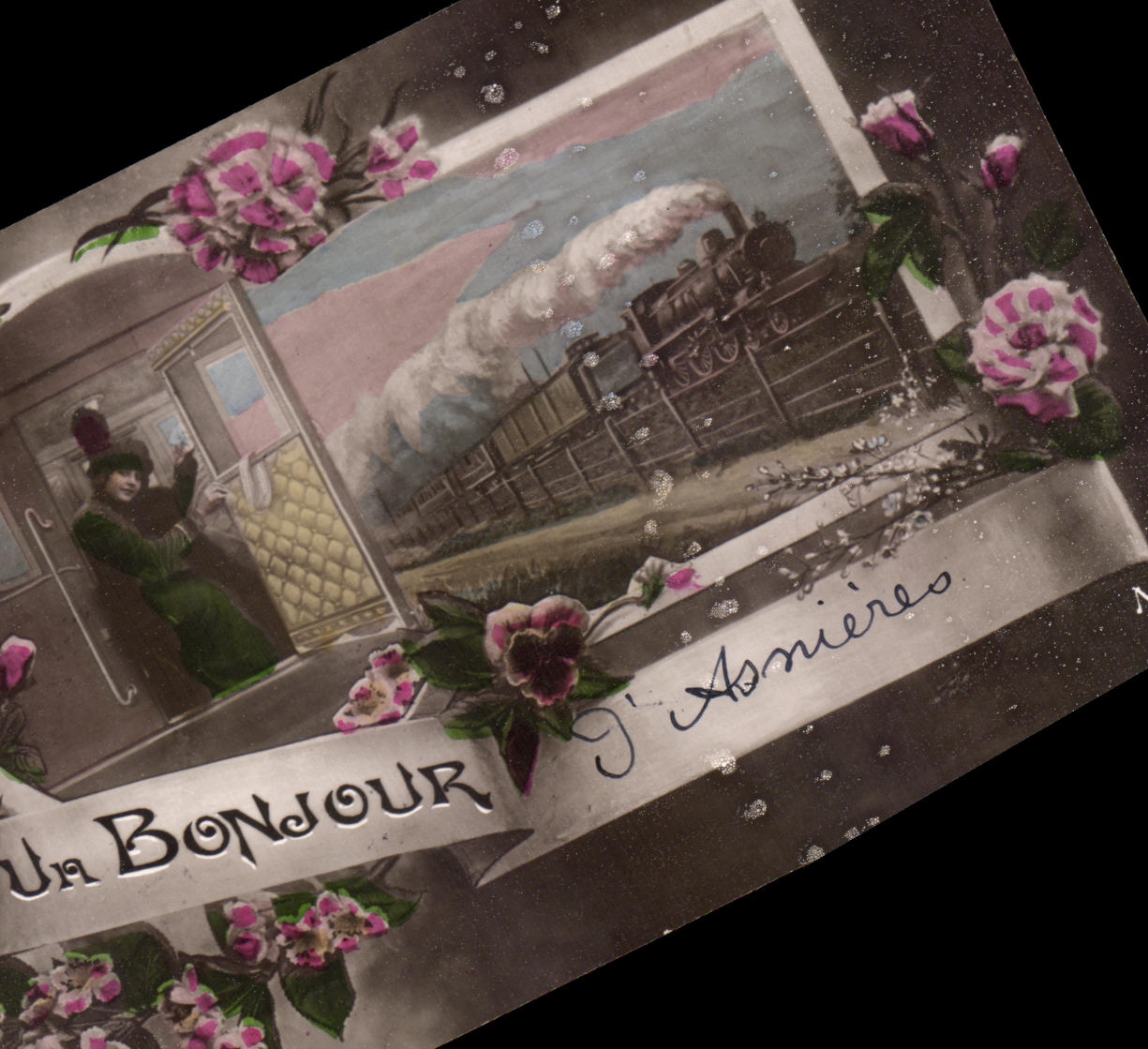 Train à vapeur — Un Bonjour — J'Asnières