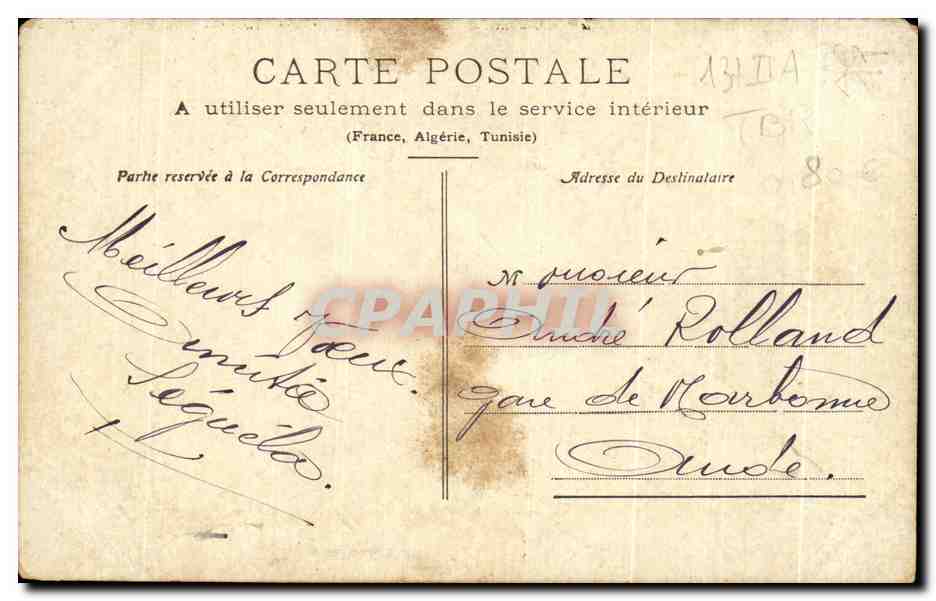 CPA Fantaisie Femme Mireille — Rückseite