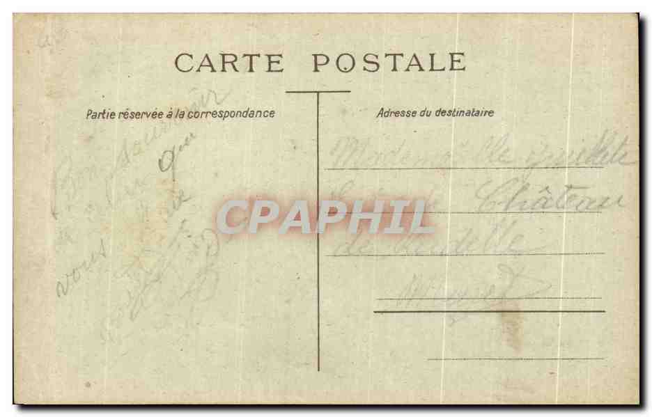 CPA Fantaisie Fleurs Souvenir Affectueux Hirondelle Train  — Rückseite