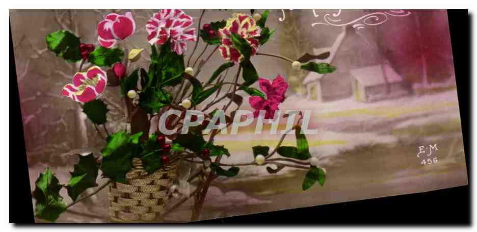 CPA Fantaisie Fleurs Bonen annee