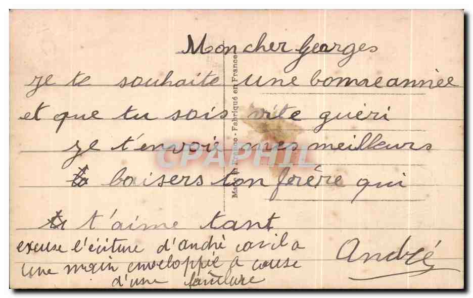 CPA Fantaisie Fleurs Hirondelle Oiseau — Rückseite