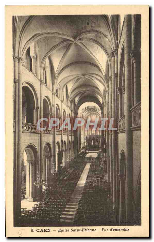 CPA Caen Eglise Saint Etienne Vue D Ensemble