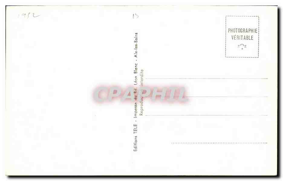 CPA Aix Les Bains Le Parc et les Sources — Verso
