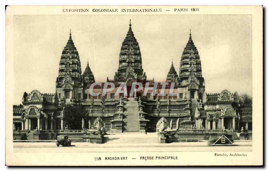 CPA Exposition Colonlale Internationale Paris Angkor Vat Facade Principale