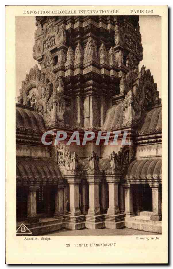 CPA Exposition Colonlale Internationale Paris Temple D Angkor Vat