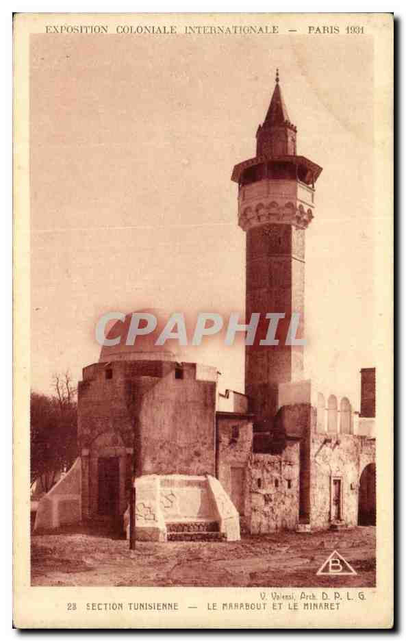 Section Tunisienne — Le Marrabout et le Minaret — Exposition Coloniale Internationale Paris 1931