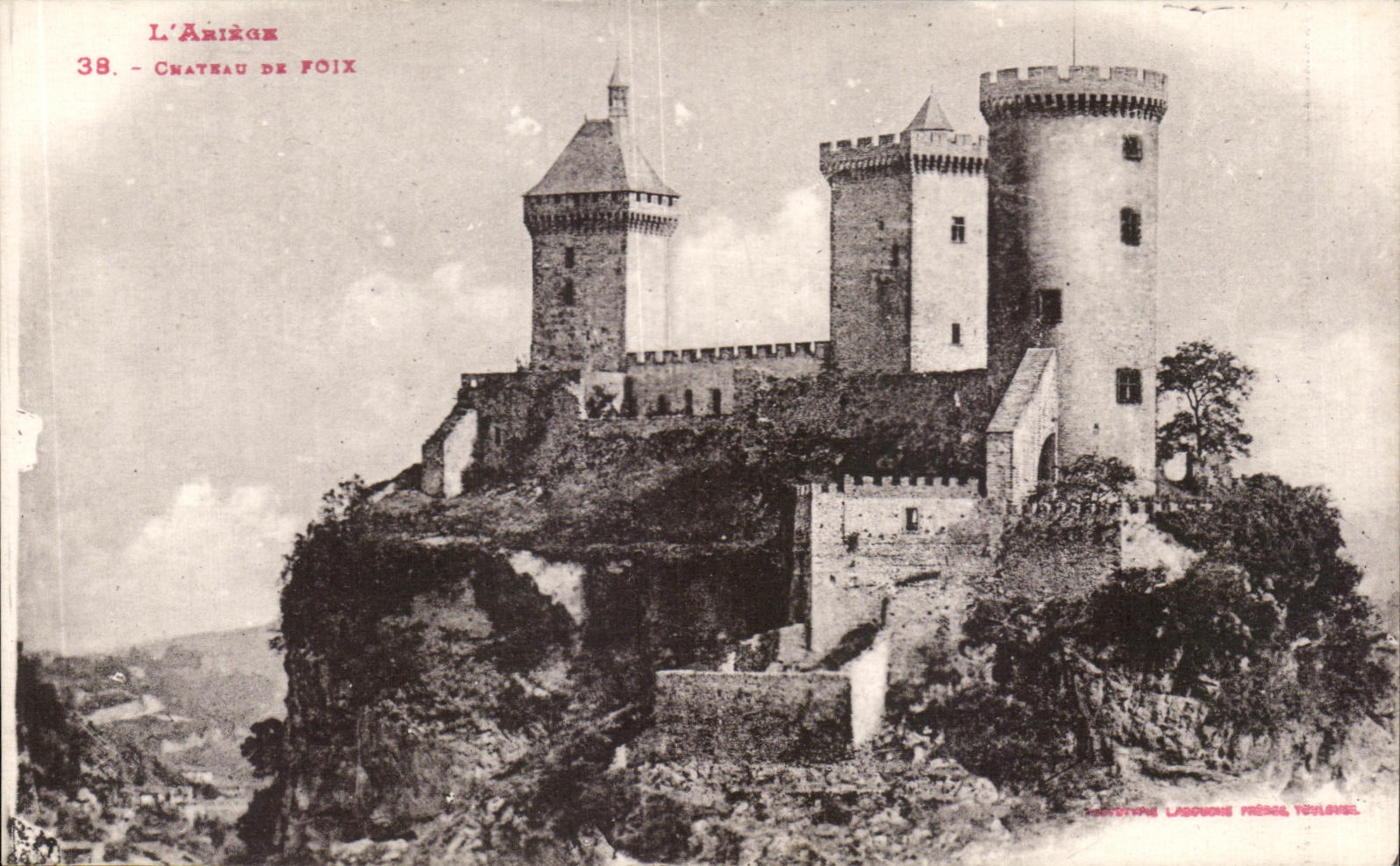 Château de Foix — L'Ariège — éditeur : Laurent Labouche, Toulouse