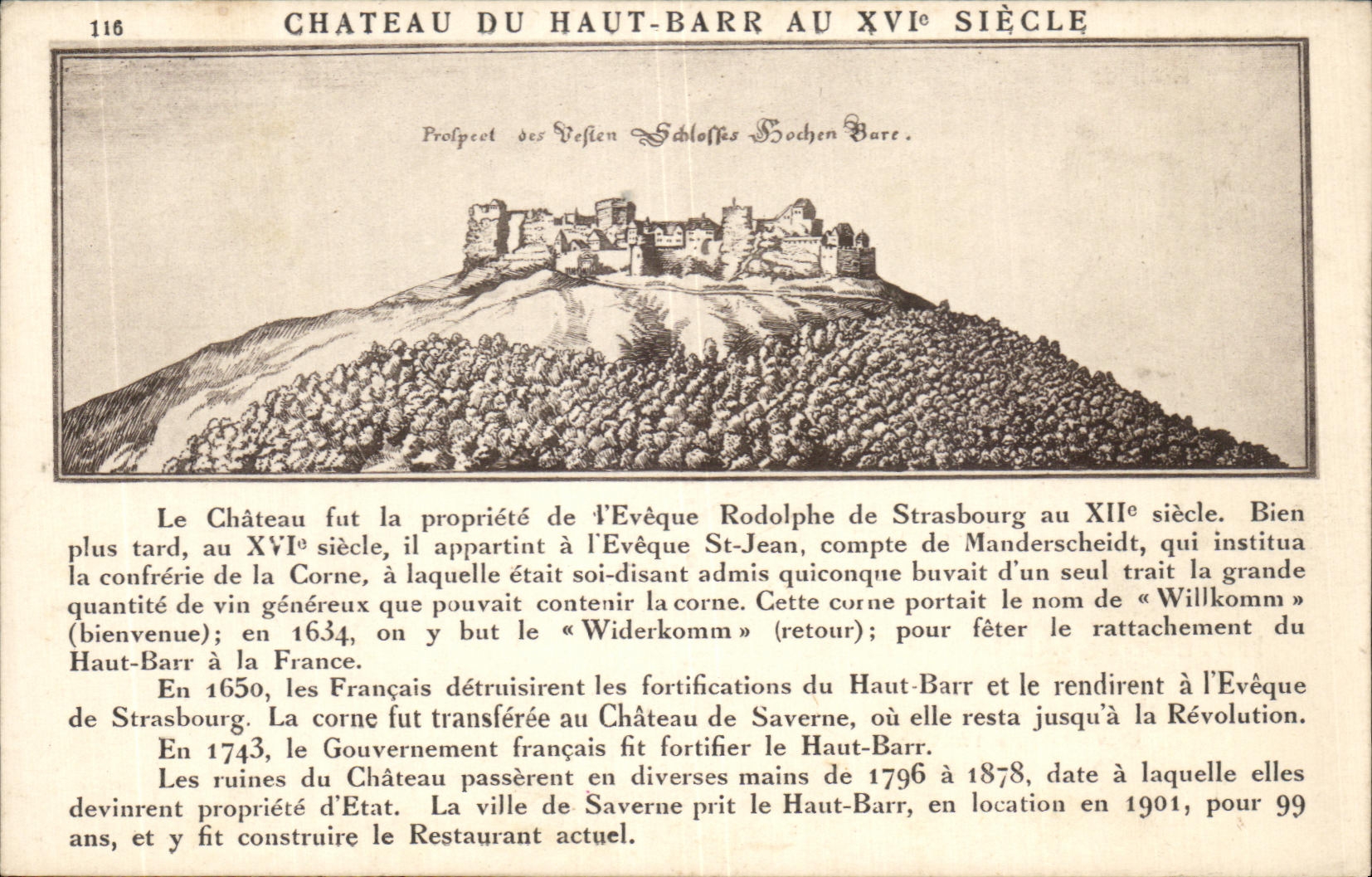 Château du Haut-Barr au XVIe siècle — Histoire et ruines — Éditeur non identifié, n° 116