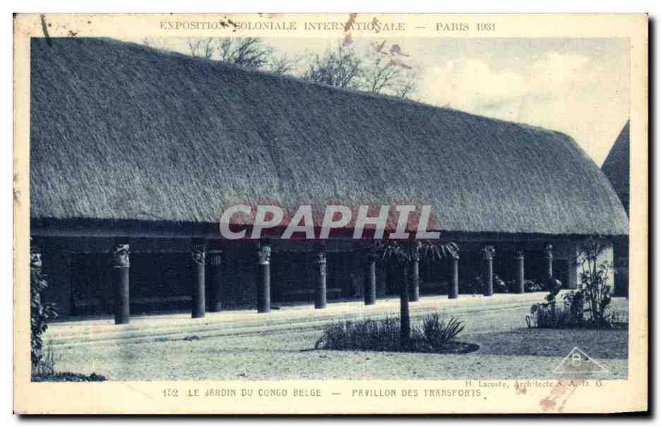 CPA Le Jardin Du Congo Belge Pavillon Des Transports Exposition coloniale Internationale Paris 1931