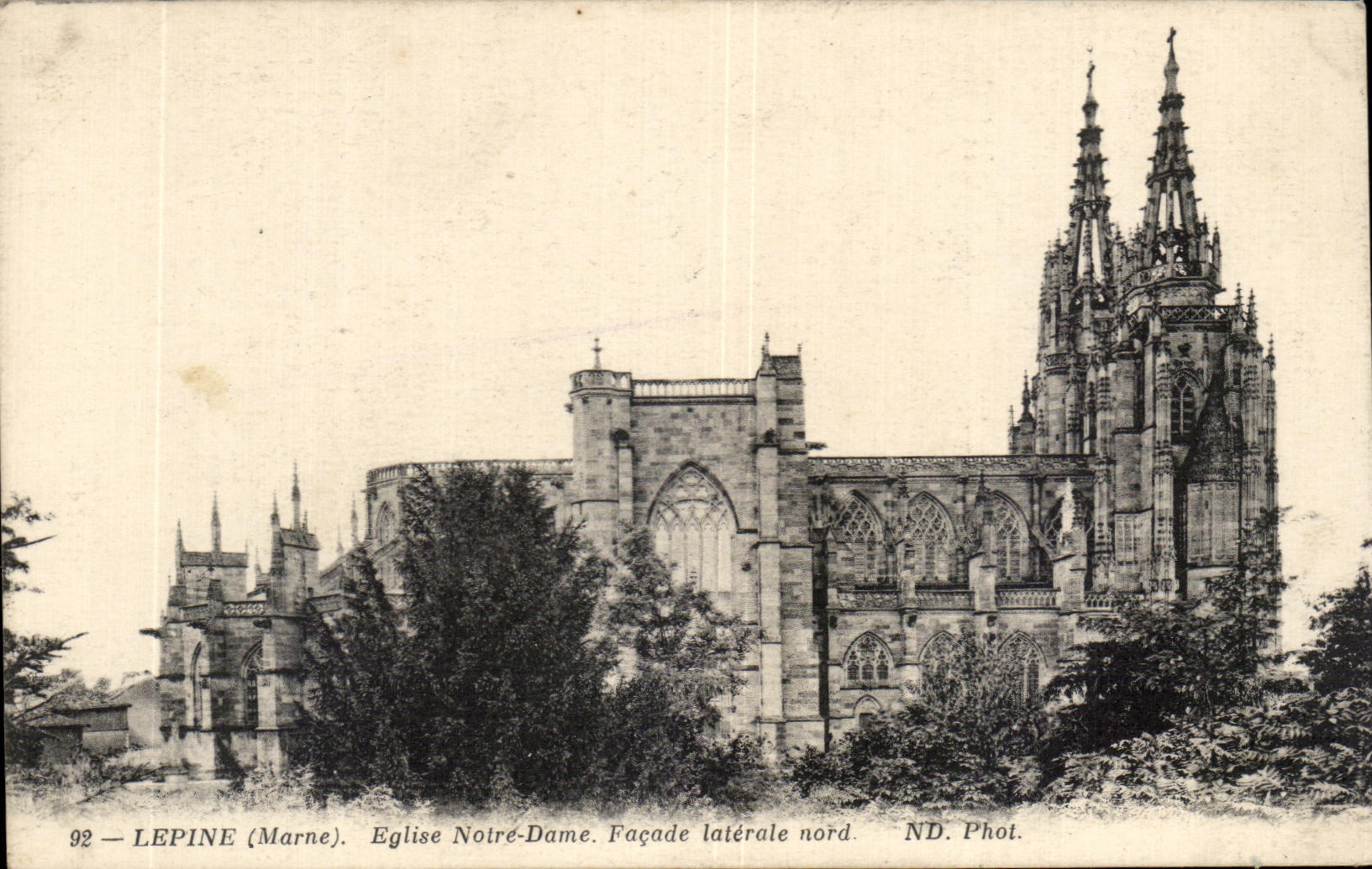 CPA Lepine (marne) Eglise Notre Dame Facade Laterale nord