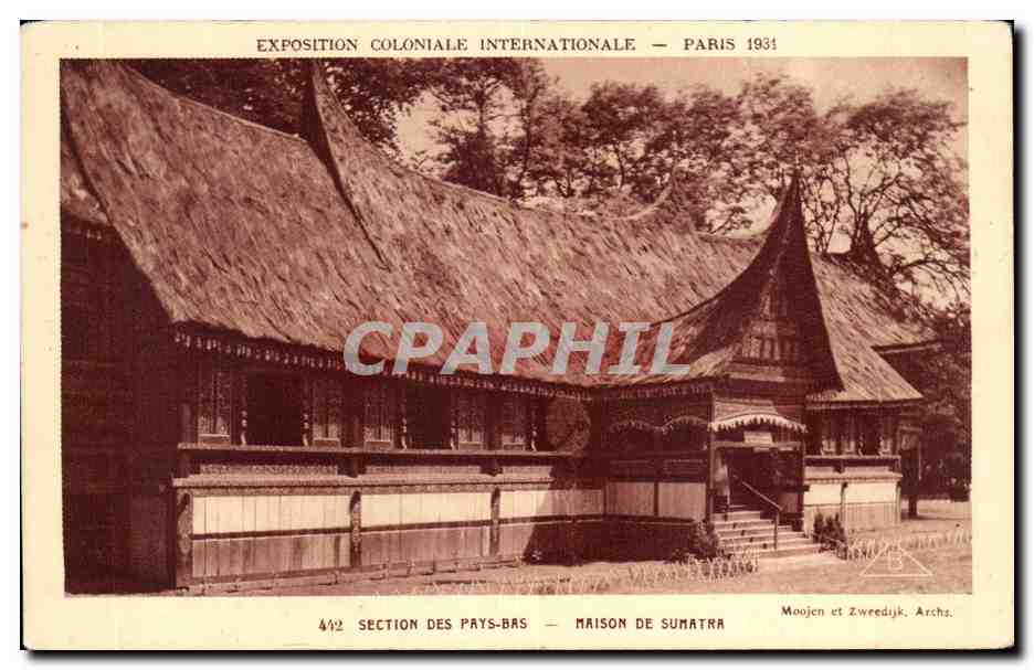 CPA Section Des Pays Bas Maison De Sumatra Exposition coloniale internationale Paris 1931