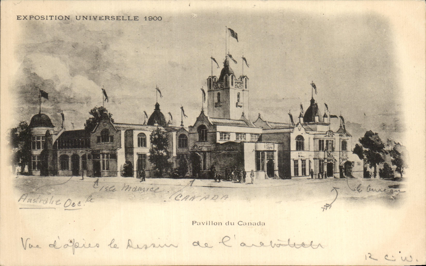CPA Paris Exposition universelle 1900 Pavillon du Canada