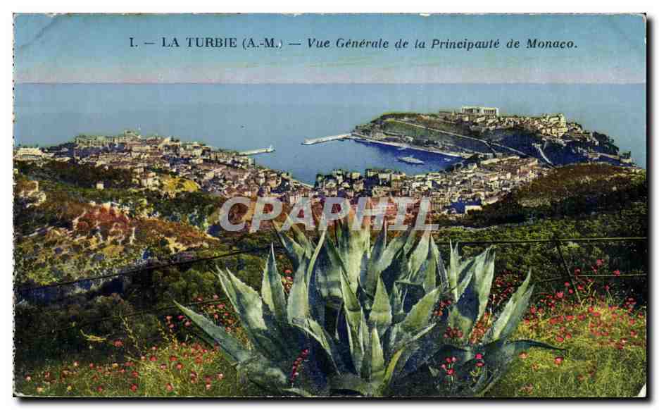 CPA La Turbie Vue Generale de la Principaute de Monaco