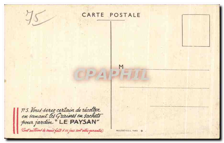 CPA Femme Reine de Paris 1937 — Rückseite