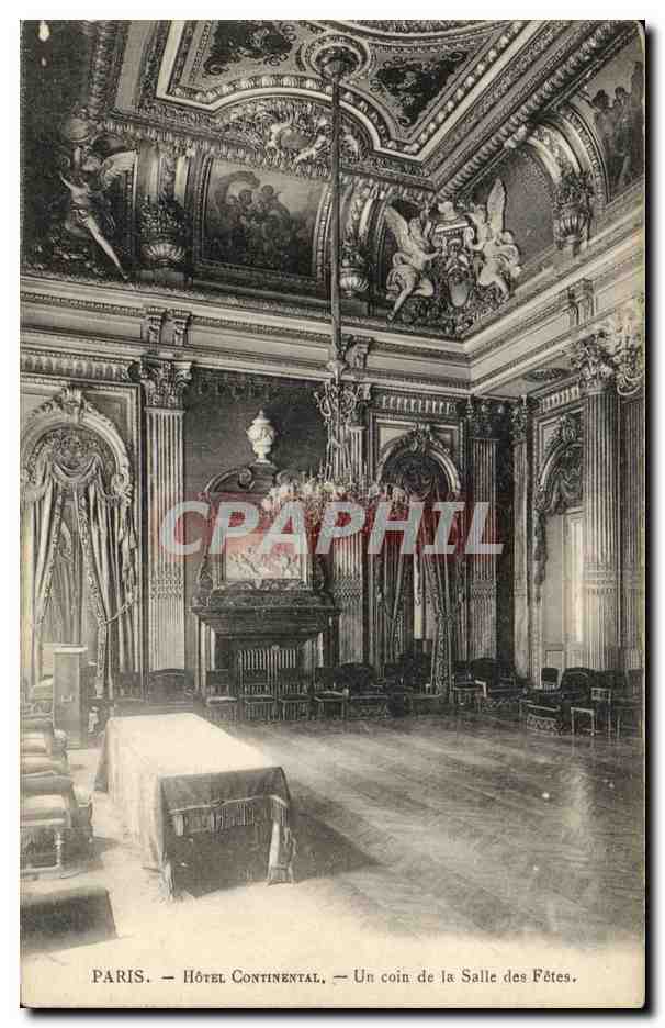 CPA Paris Hotel Continental Un coin de la Salle des Fetes