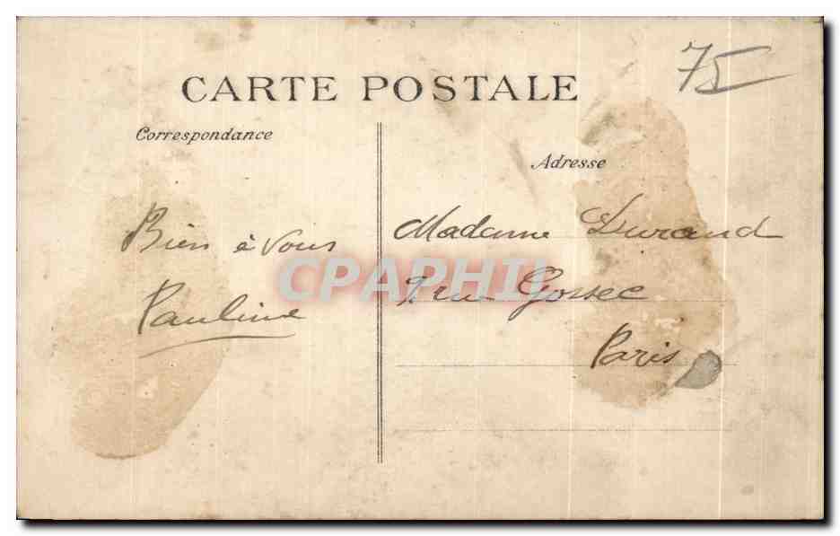 CPA Pensee de Paris Avenue de l opera — Verso