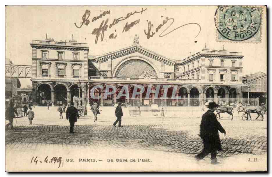 CPA Paris La Gare de I est