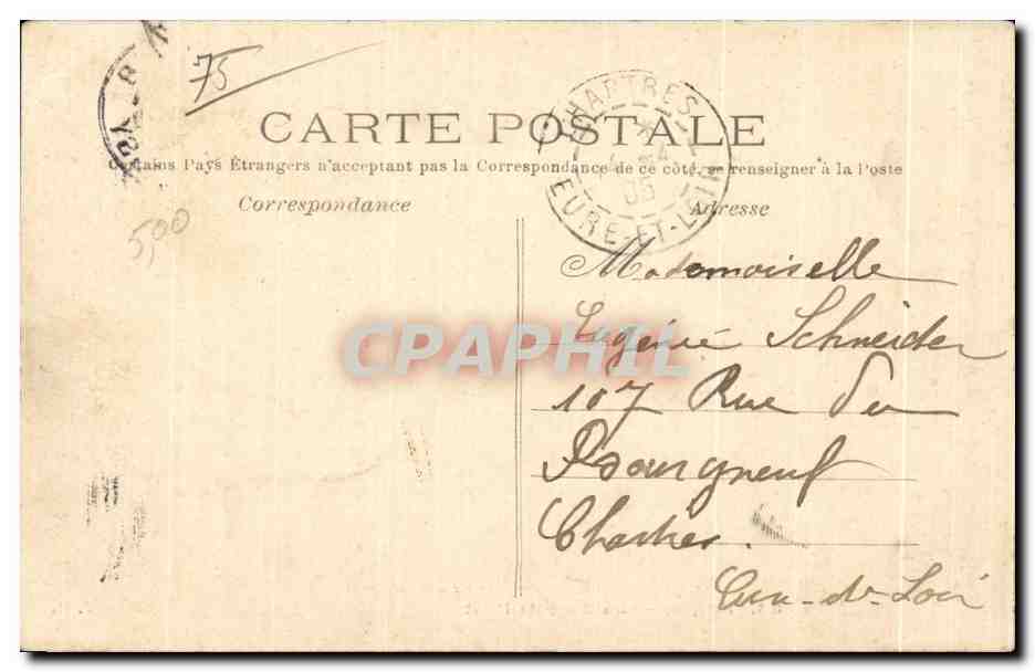 CPA Paris La Gare de I est — Rückseite