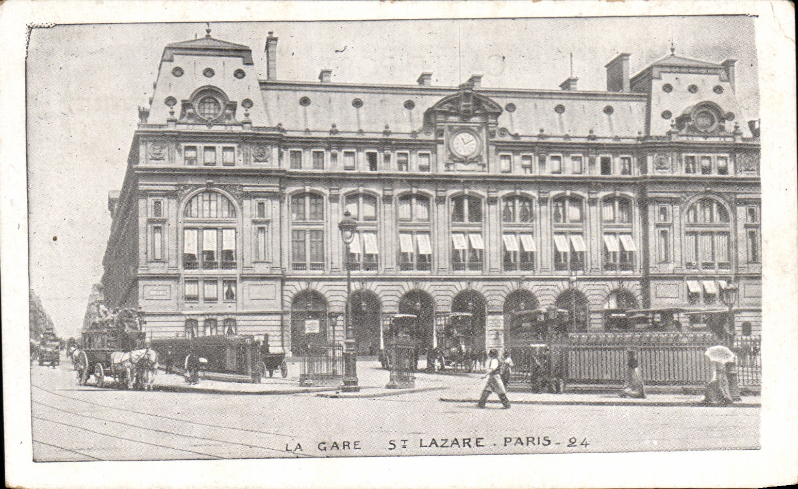 CPA La gare St Lazare Paris
