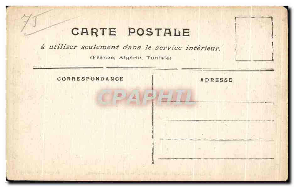 CPA Paris Inonde Pont Mirabeau Inondations Janvier 1910 — Rückseite