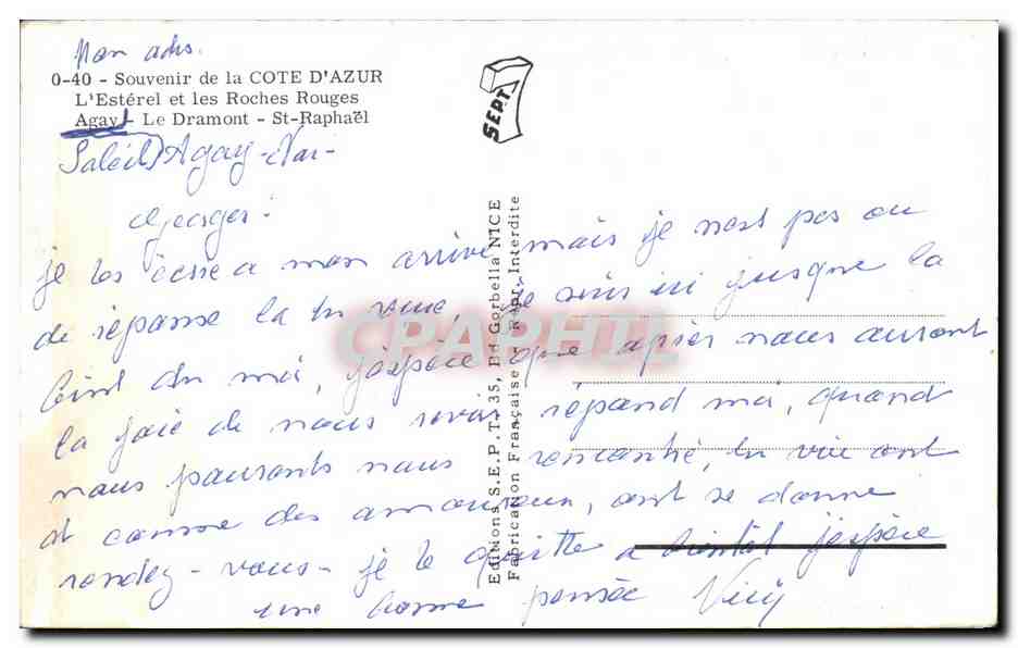 L'Estérel et les Roches Rouges — Agay — Le Dramont — Éditions S.E.P. T.35, Dr Gorbella NTCE — Reverso