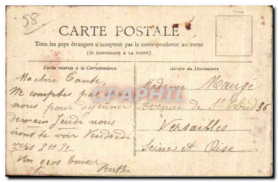 CPA Legende De St Saulge Le Banquet de la Saint Barbe — Rückseite