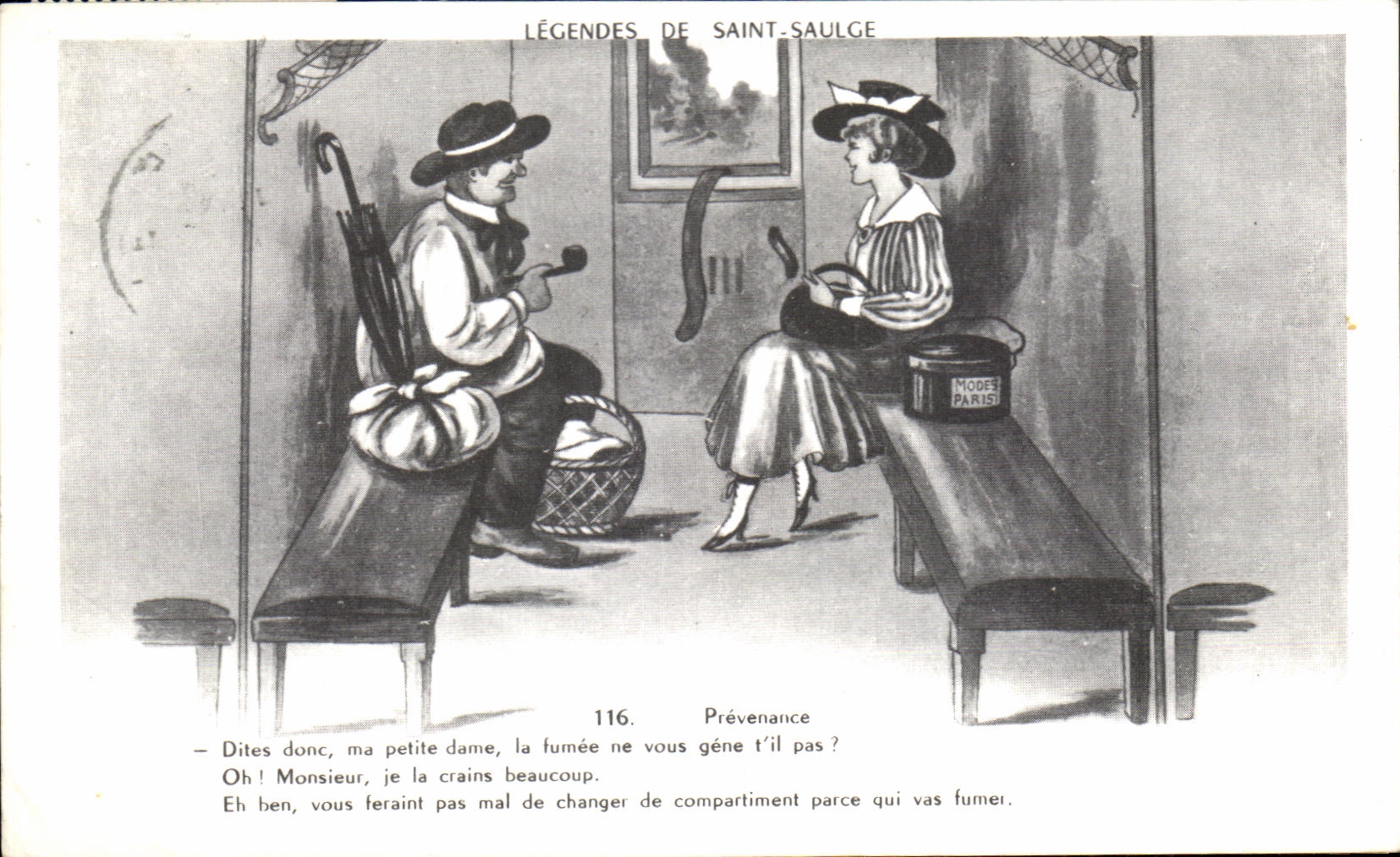 CPA Legendes De Saint Saulge Prevenance Train Femme et paysan