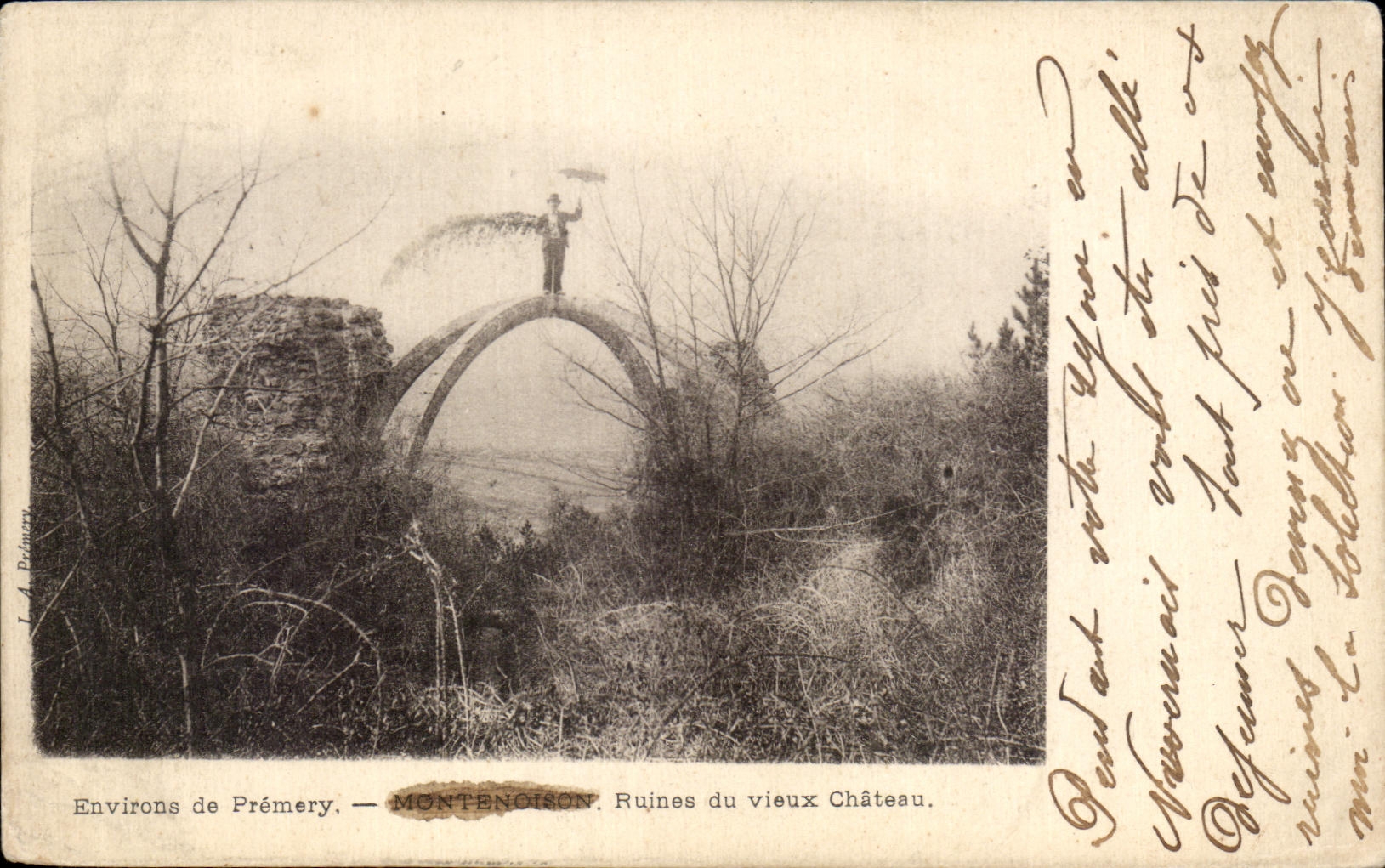 CPA Environs de Premery Ruines du vieux Chateau Montenoison 