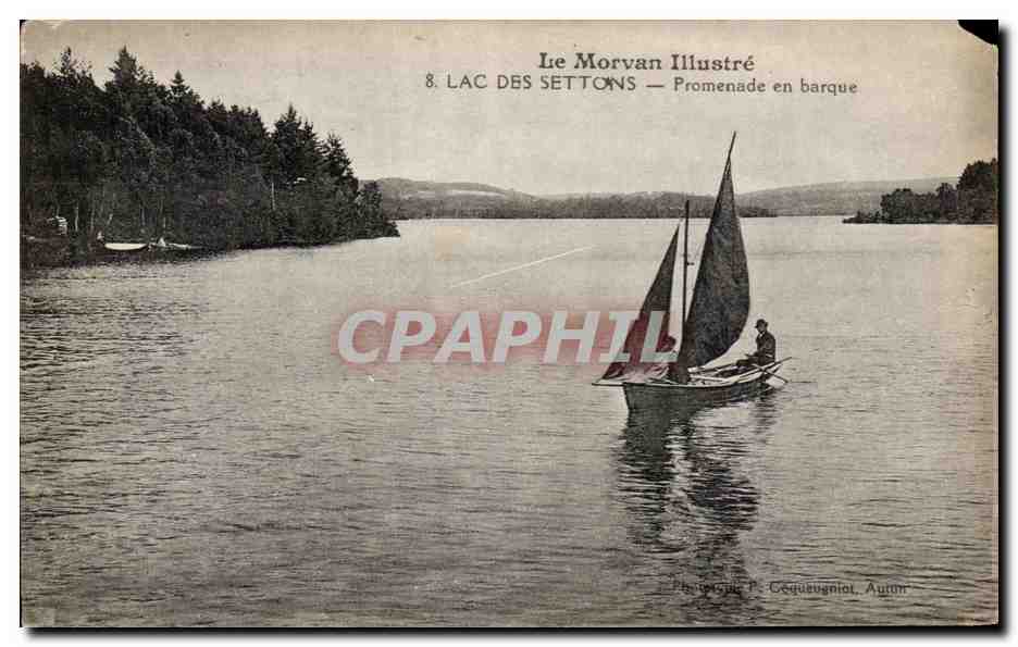 Lac des Settons — Promenade en barque — Le Morvan Illustré, n°8