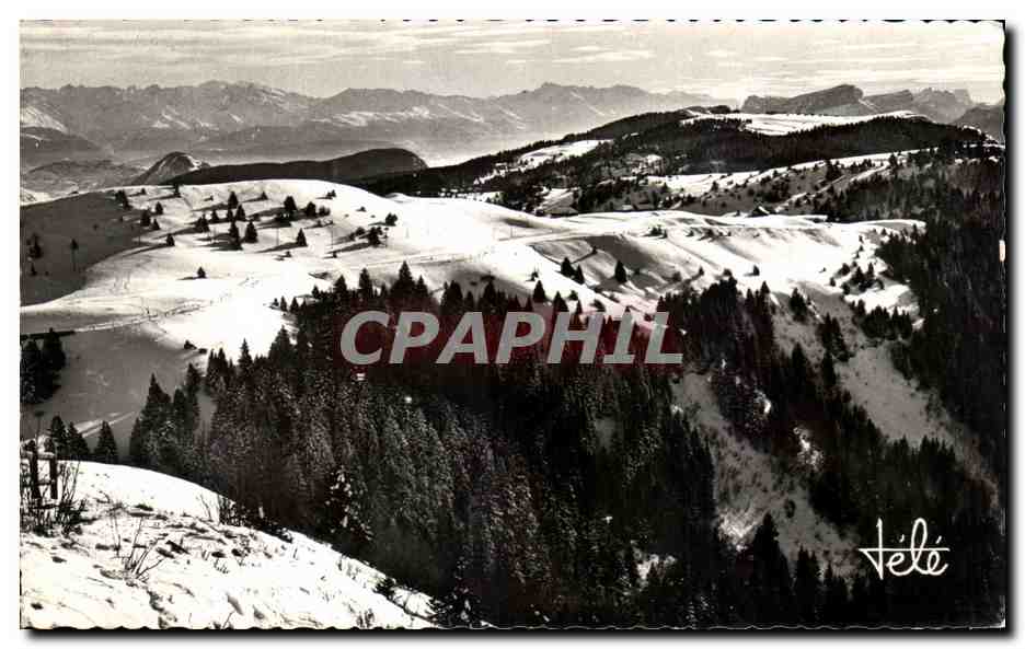 CPA Mont Revard Sur Aix Au fond chaine de Belledonne et le Nivollet