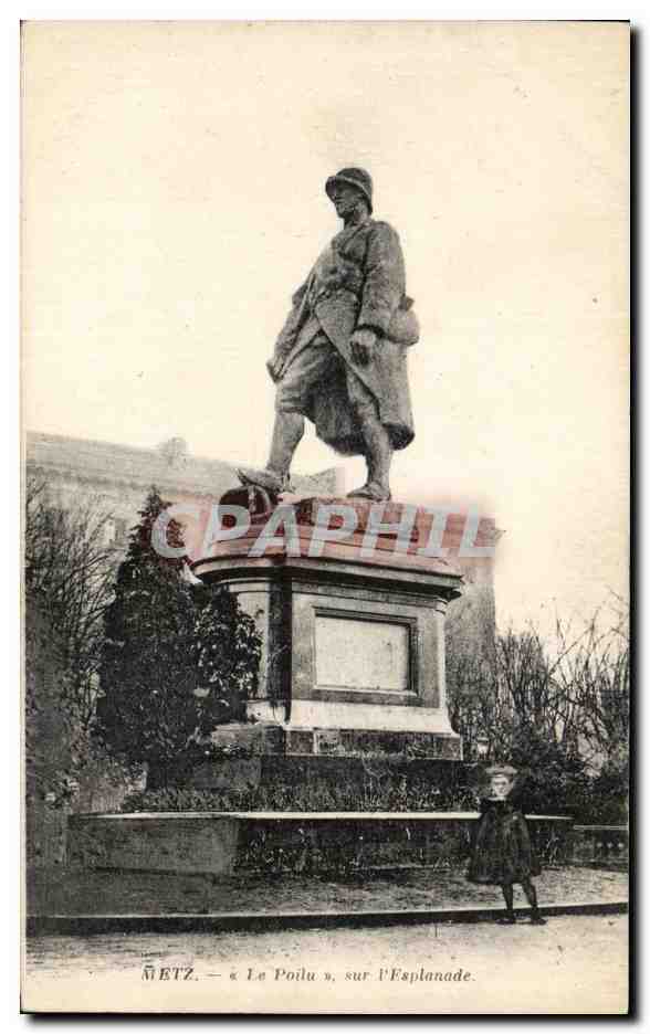 Metz — Le Poilu, sur l'Esplanade — Éditeur T. Maux fils, Paris-Corbeil
